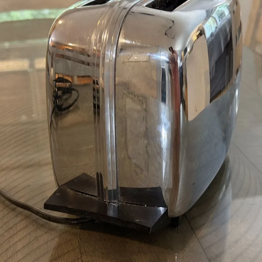 VTG Toastmaster Pop-Up Toaster Chrome 2 Slice MCM Retro Tested Works